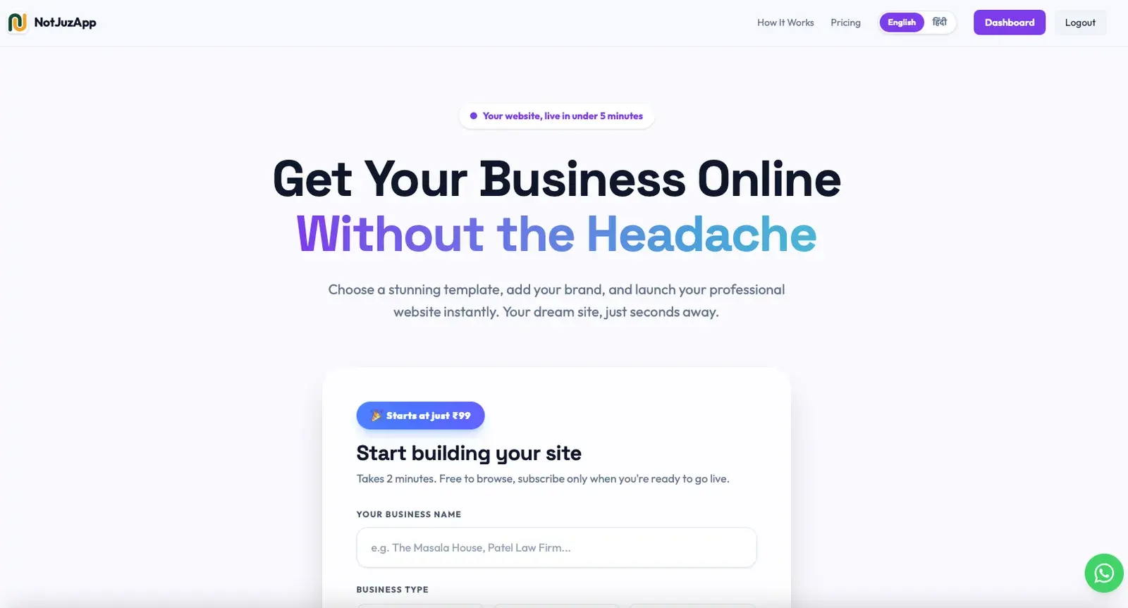 Website Builder Canvas Workspace