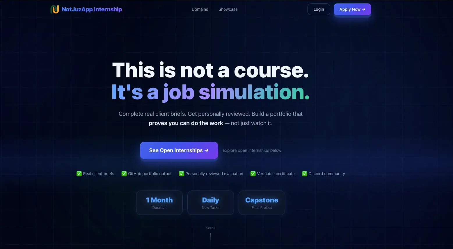 Virtual Internship Pathway Dashboard