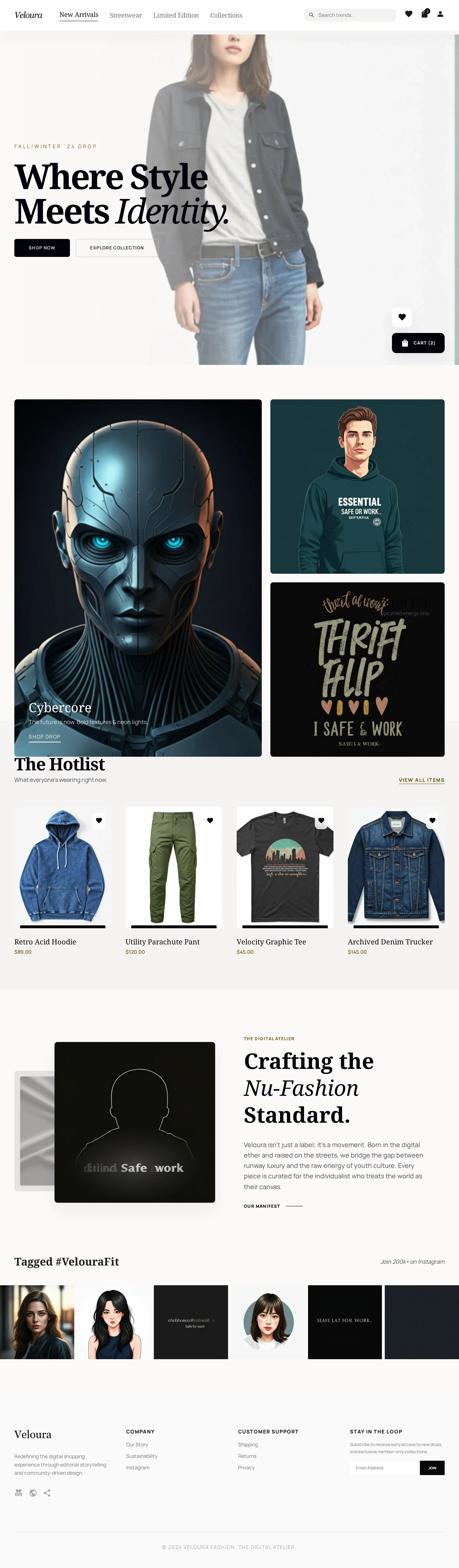 Trendy Youth - Home — Premium UI template designed specifically for Fashion Designing.