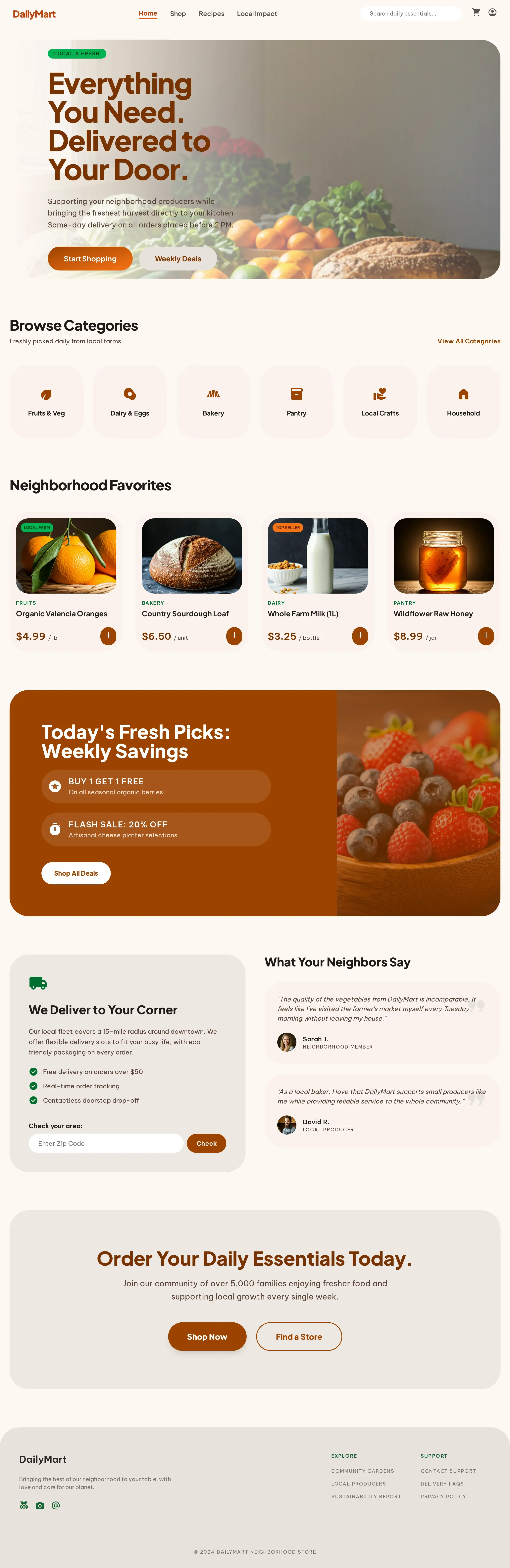 Home - Friendly Store — Premium UI template designed specifically for General Stores.