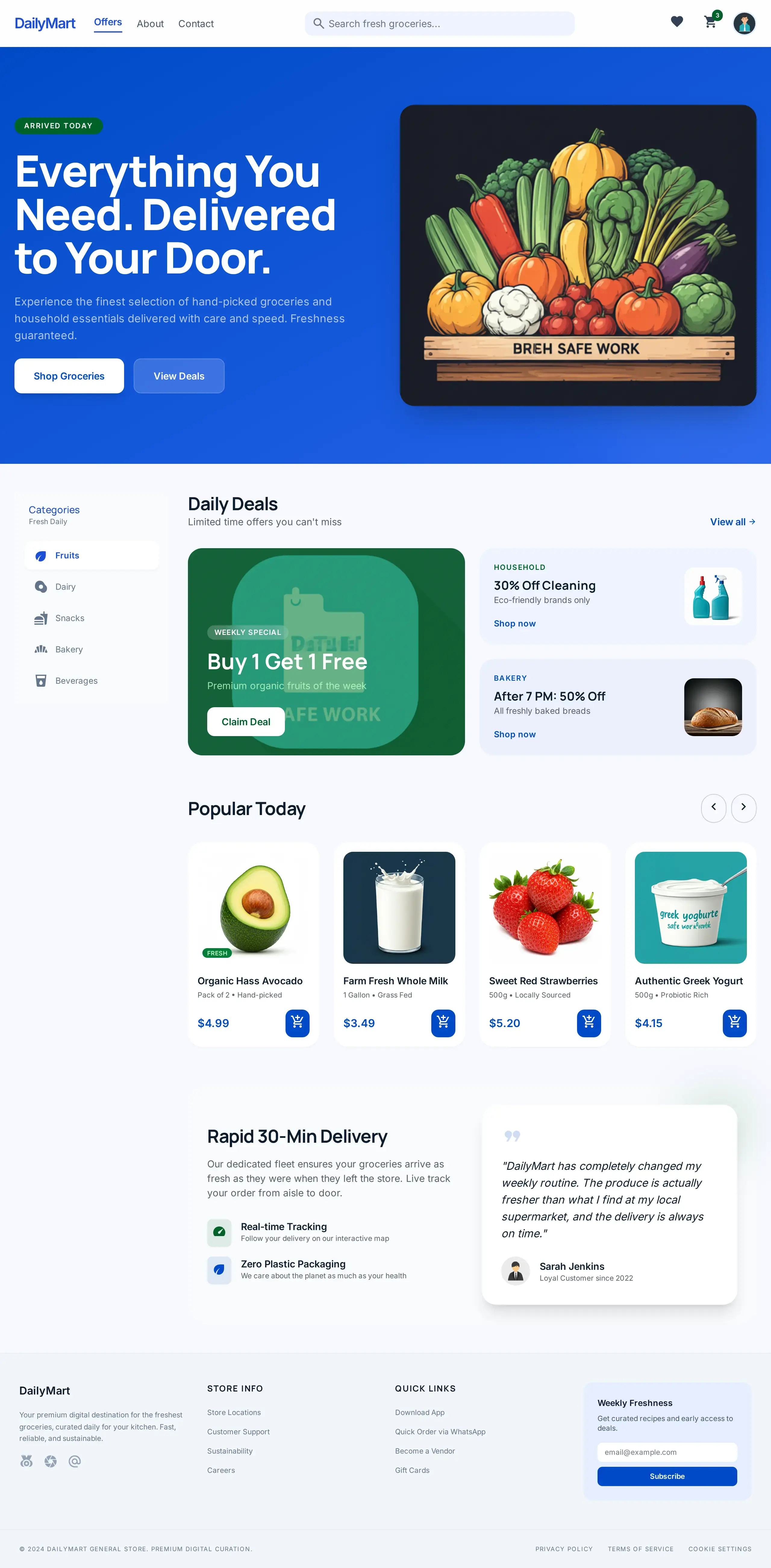 Home - Modern Supermarket — Premium UI template designed specifically for General Stores.