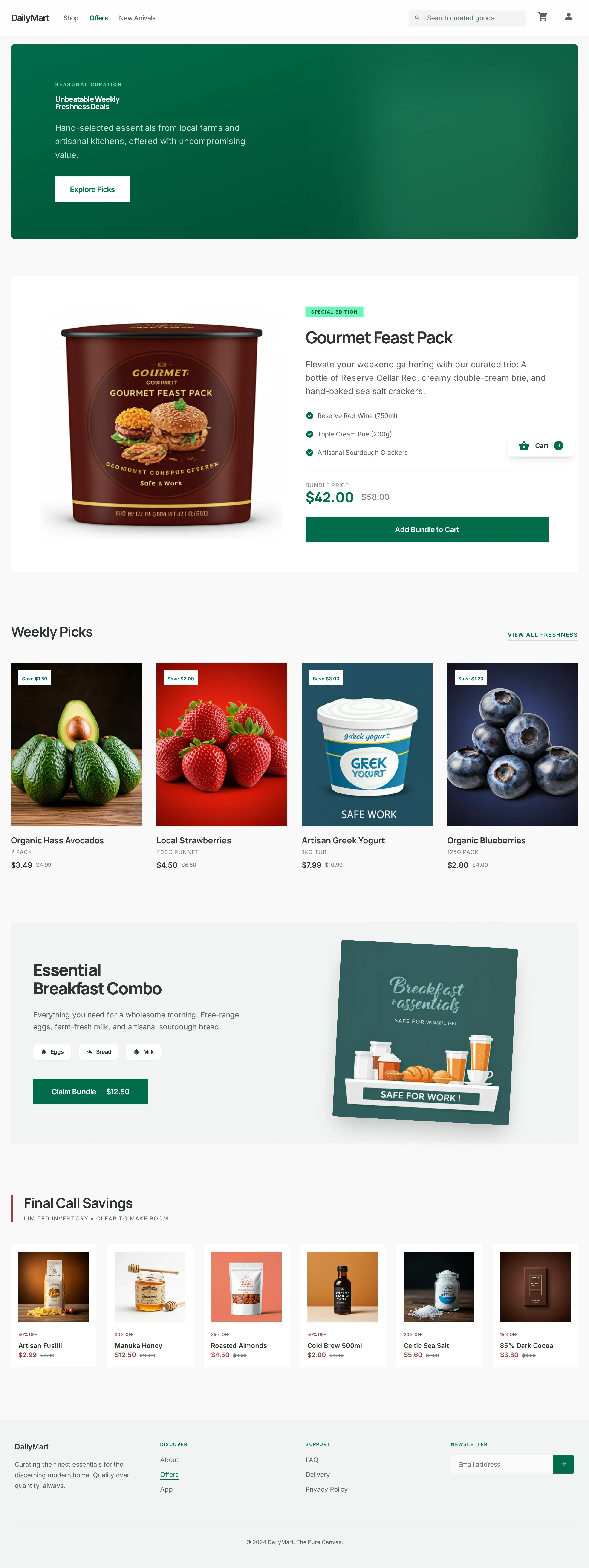 Offers - Minimal Grocery Store — Premium UI template designed specifically for General Stores.