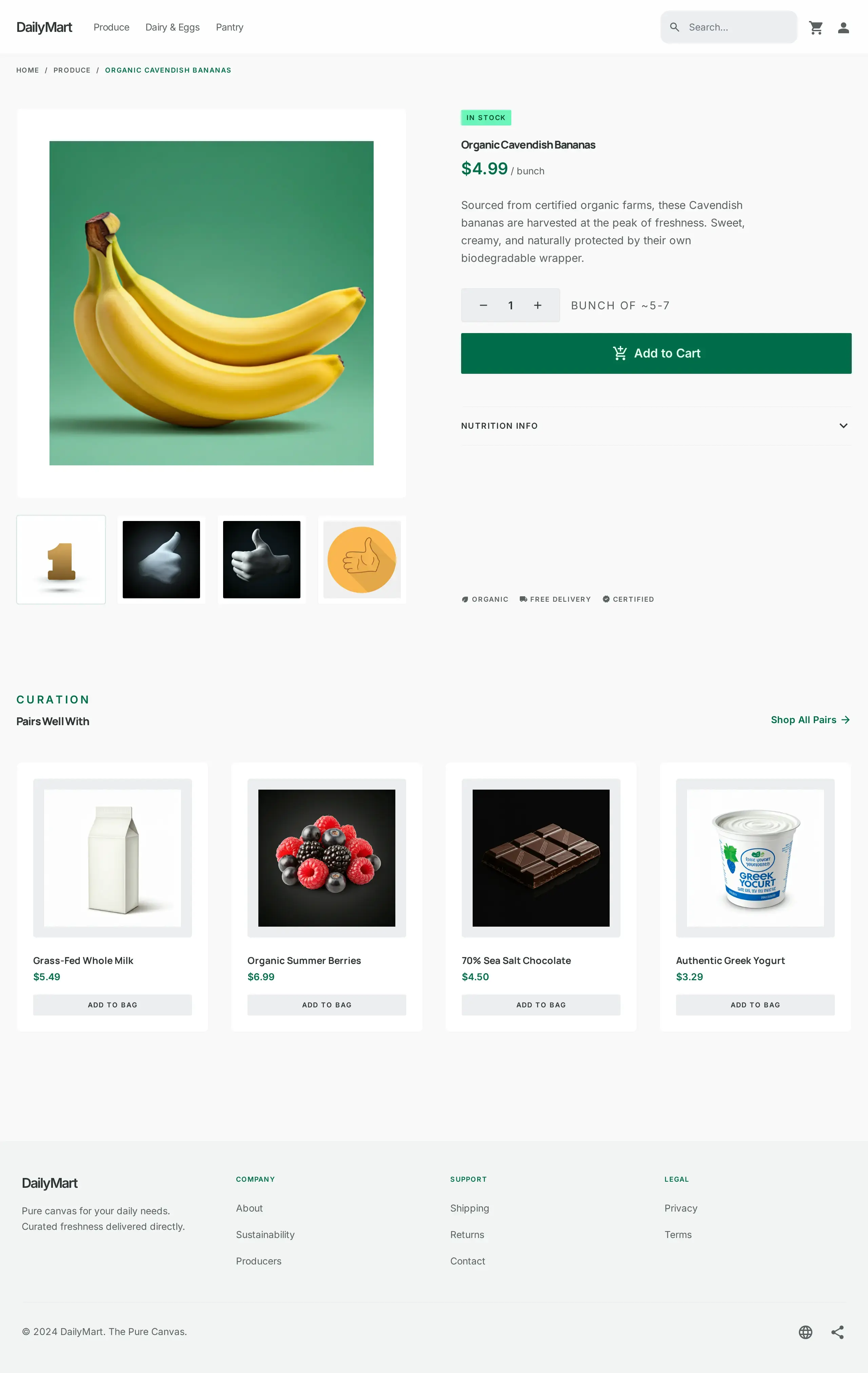 Product Detail - Minimal Grocery Store — Premium UI template designed specifically for General Stores.