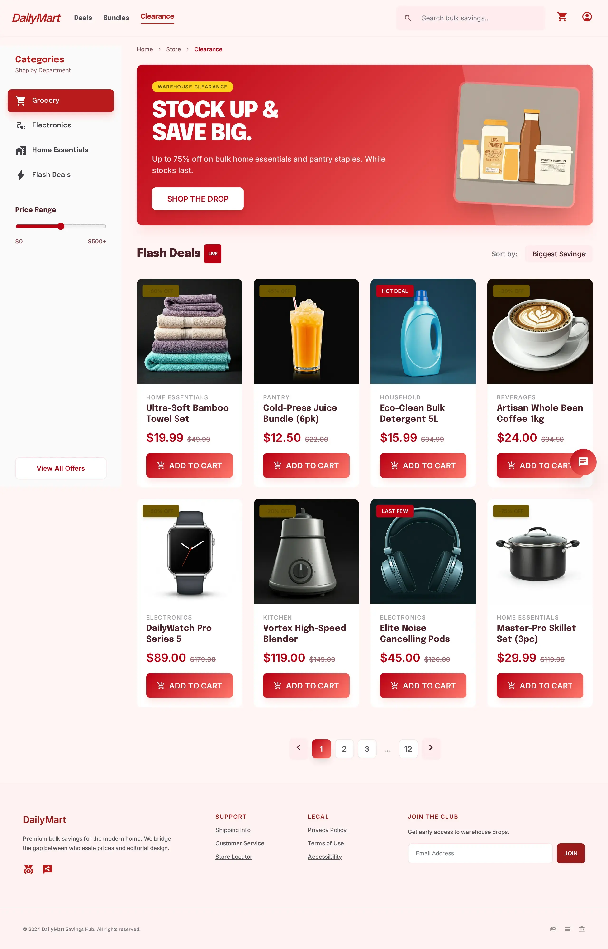 Shop - Discount Store — Premium UI template designed specifically for General Stores.