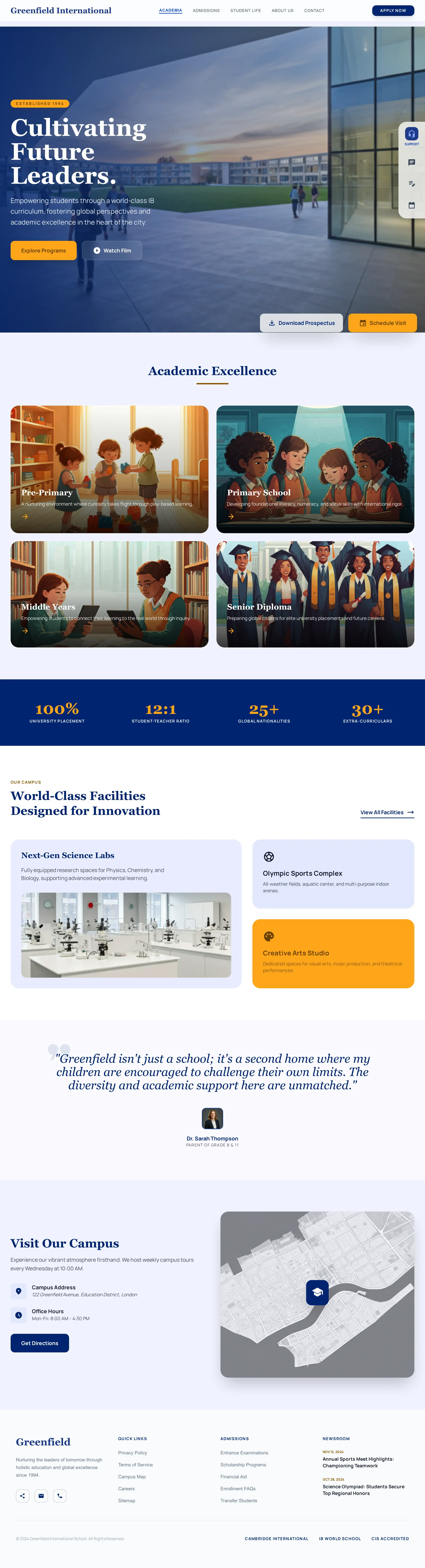 P1: Modern International — Premium UI template designed specifically for Schools.