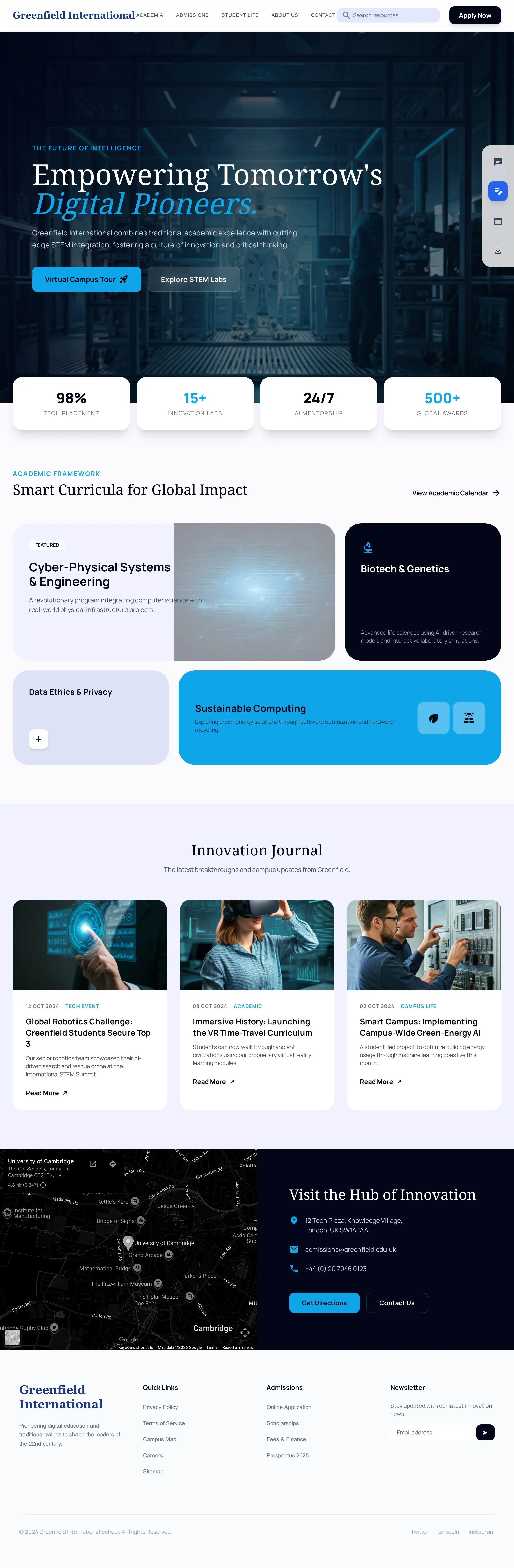 P4: Tech-Focused Smart — Premium UI template designed specifically for Schools.