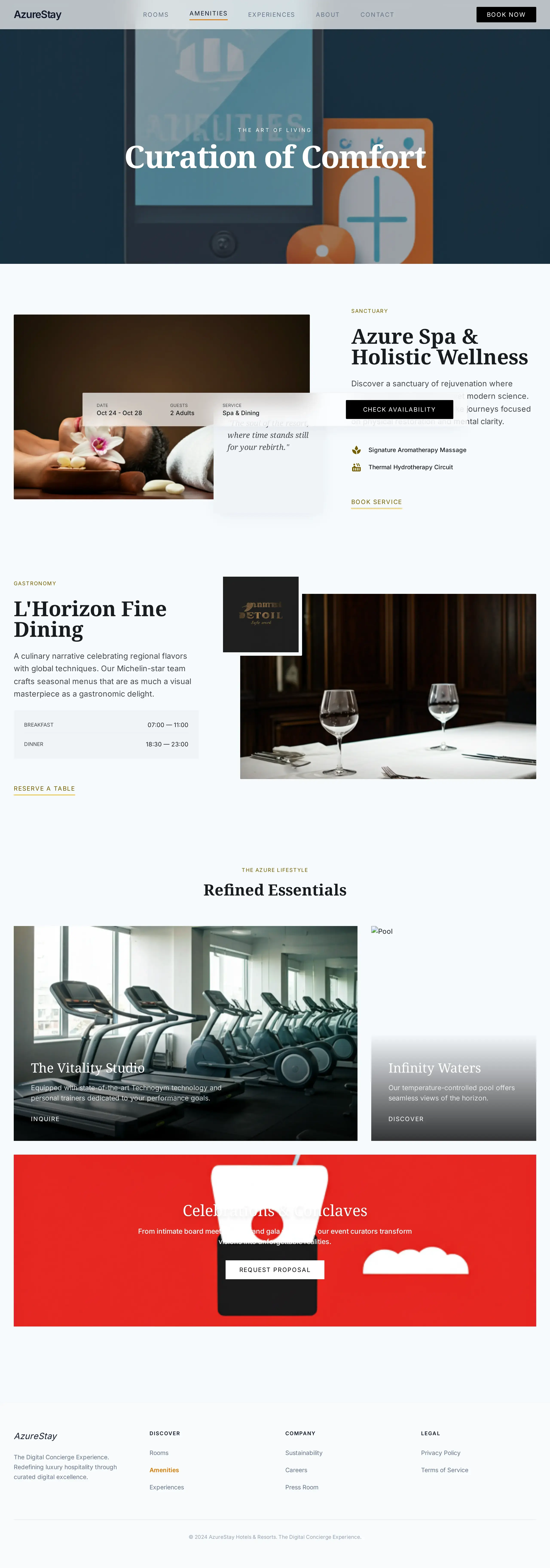 Luxury Amenities & Services — Premium UI template designed specifically for Stay In.